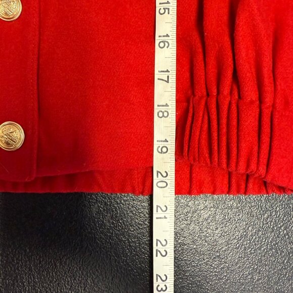 Bill Blass Blassport Womens Red Wool Blazer Jacket Made In Russia Sz 10 Cropped - Picture 4 of 10